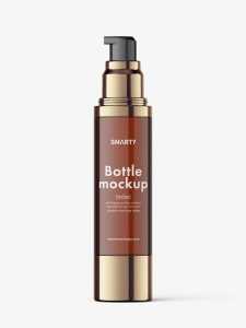 Airless bottle mockup / amber glass / 50 ml