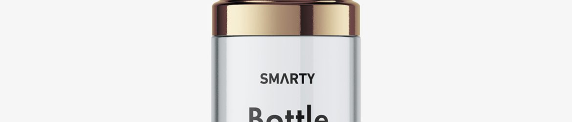 Airless bottle mockup / clear glass / 15 ml