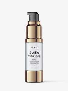 Airless bottle mockup / clear glass / 15 ml