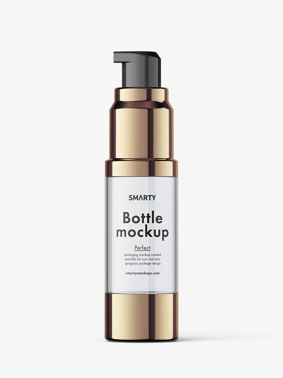 Airless bottle mockup / clear glass / 15 ml