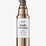 Airless bottle mockup / clear glass / 30 ml