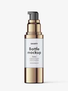 Airless bottle mockup / clear glass / 30 ml