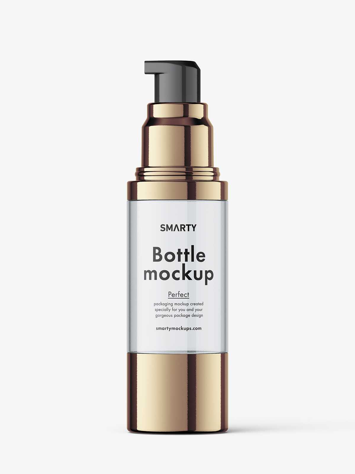 Airless bottle mockup / clear glass / 30 ml