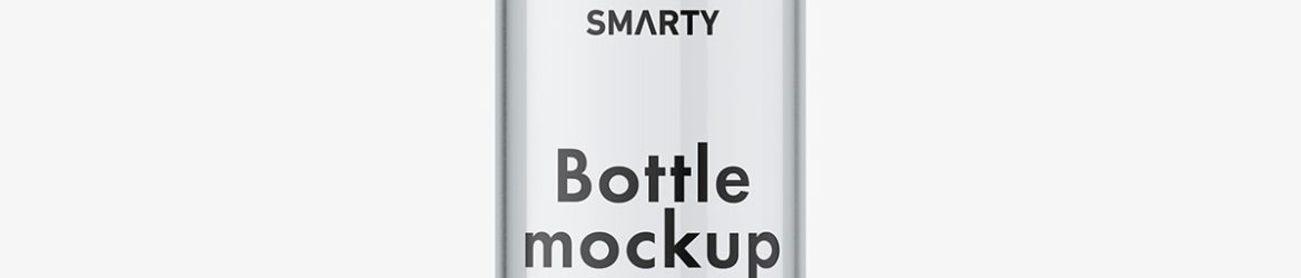 Airless bottle mockup / clear glass / 50 ml