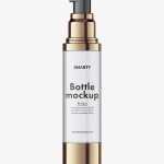 Airless bottle mockup / clear glass / 50 ml