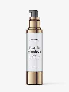 Airless bottle mockup / clear glass / 50 ml