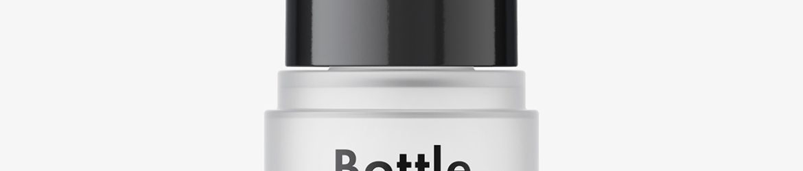 Airless bottle mockup / frosted glass / 15 ml