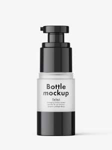Airless bottle mockup / frosted glass / 15 ml