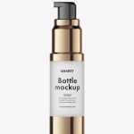Airless bottle mockup / frosted glass / 15 ml - Free PSD Download Airless bottle mockup / frosted glass / 15 ml