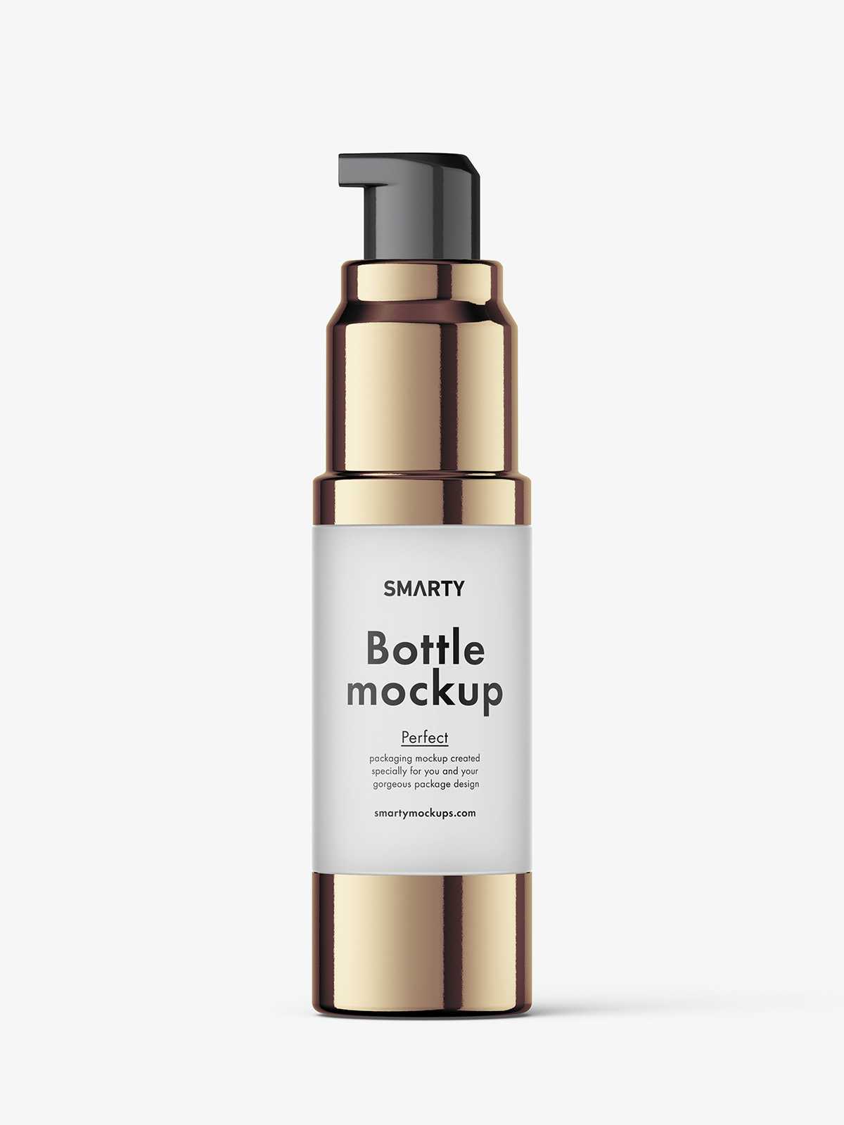 Airless bottle mockup / frosted glass / 15 ml
