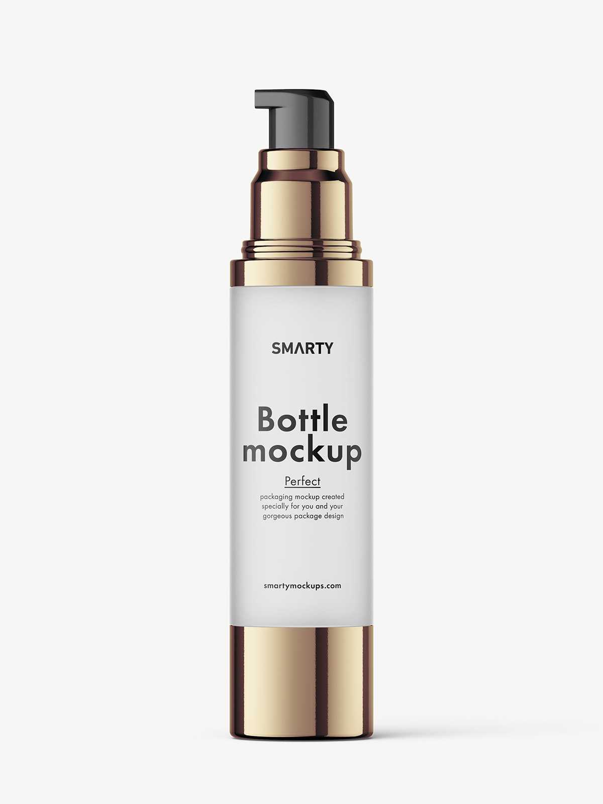 Airless bottle mockup / frosted glass / 50 ml