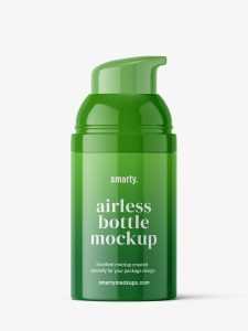 Airless bottle mockup / glossy