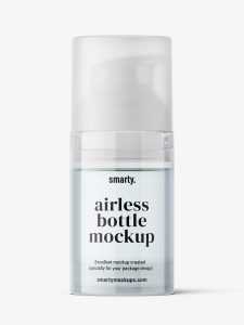 Airless bottle mockup / transparent