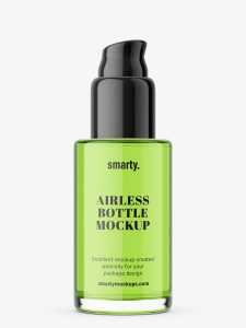 Airless bottle with liquid mockup