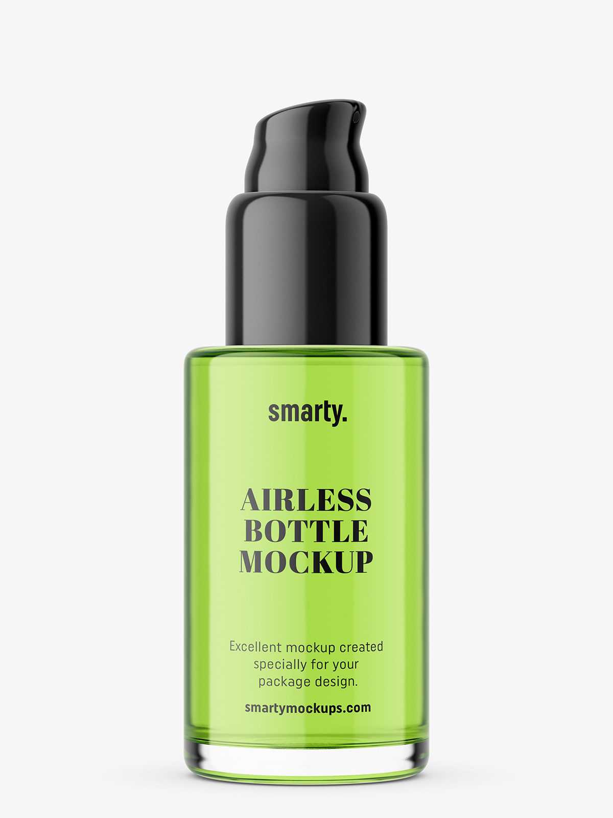 Airless bottle with liquid mockup