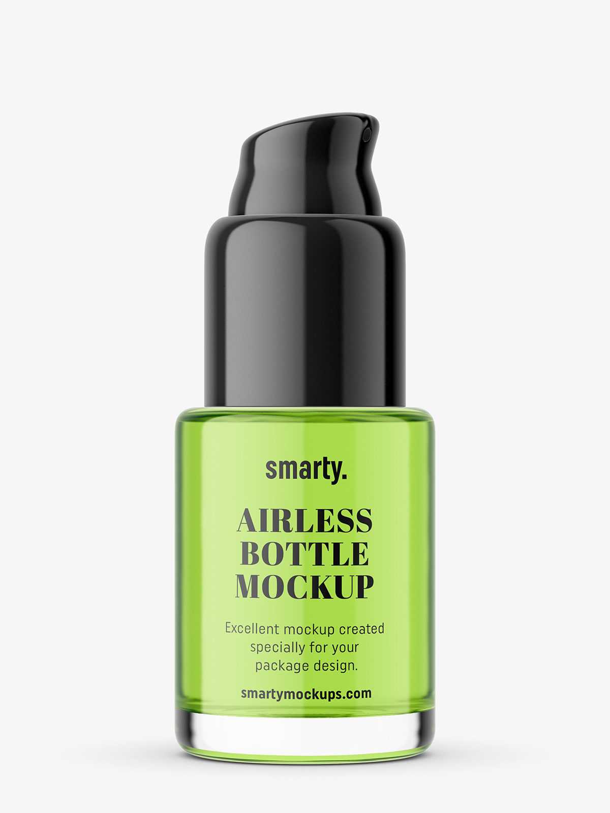 Airless bottle with liquid mockup