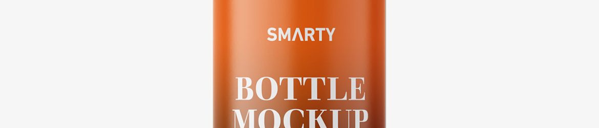 Airless dispenser bottle mockup / amber
