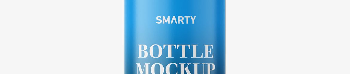 Airless dispenser bottle mockup / blue