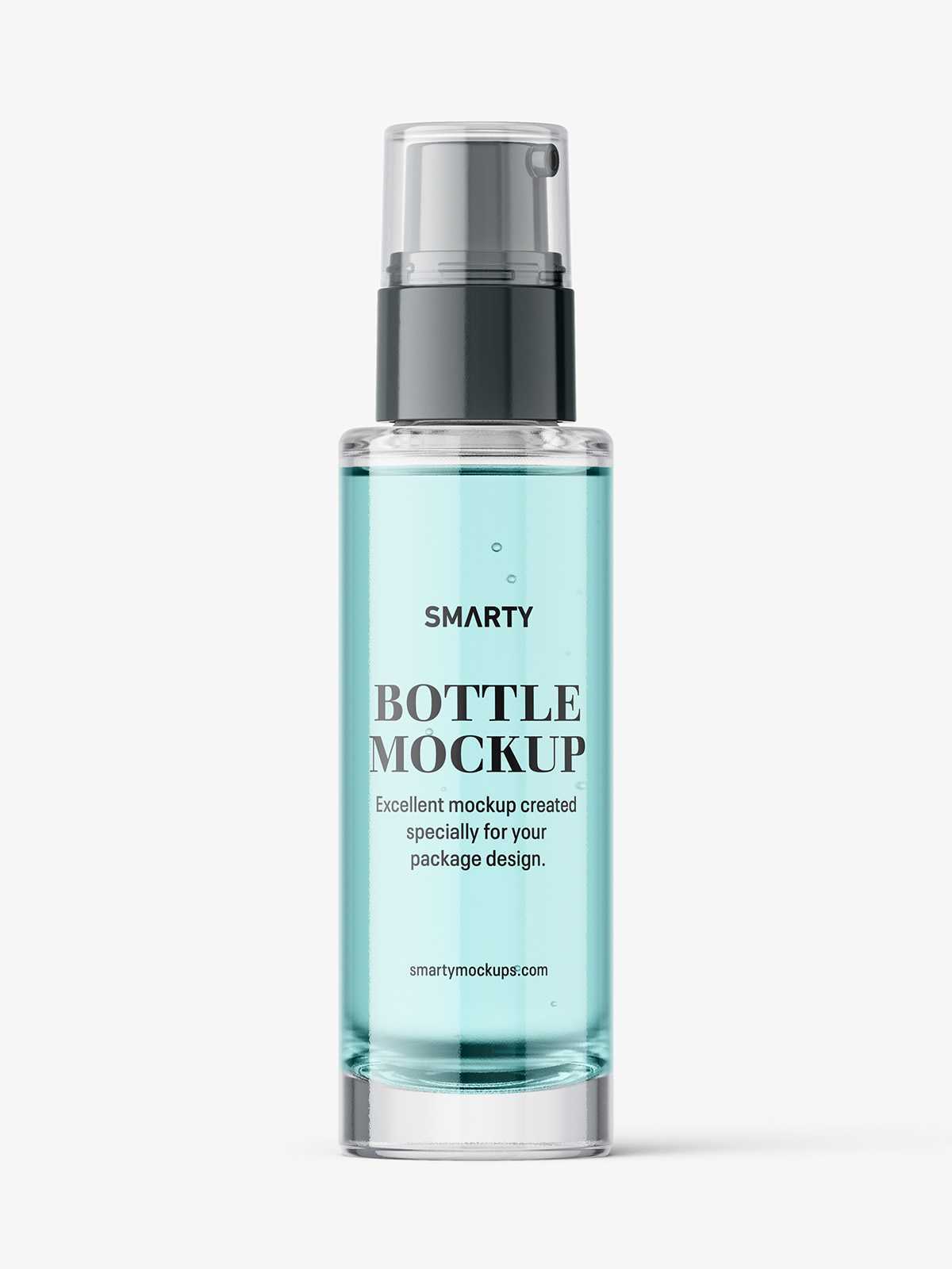 Airless dispenser bottle mockup / clear
