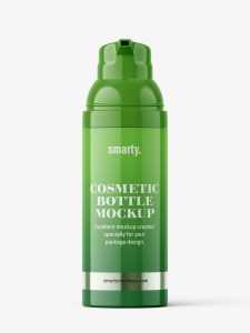 Airless dispenser bottle mockup / glossy
