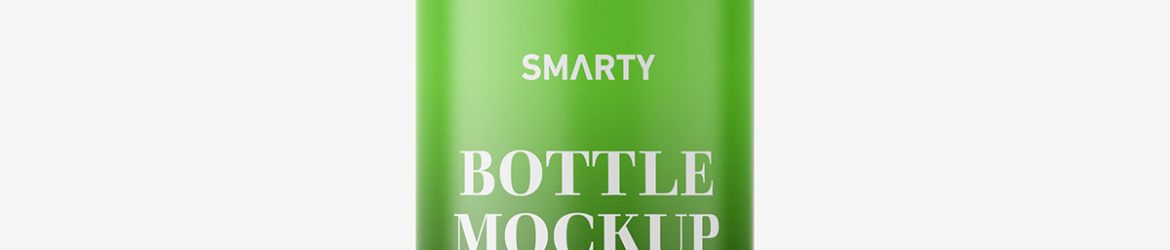 Airless dispenser bottle mockup / green Airless dispenser bottle mockup / green