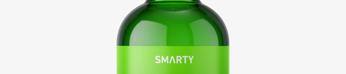 Airless green bottle mockup