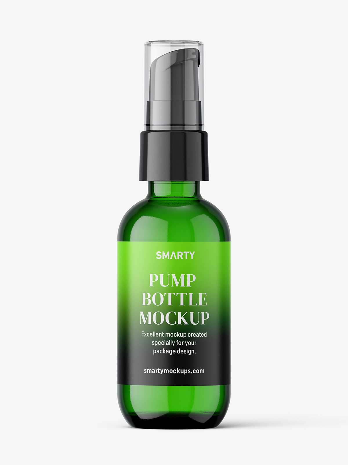Airless green bottle mockup