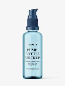 Airless pump bottle mockup / clear
