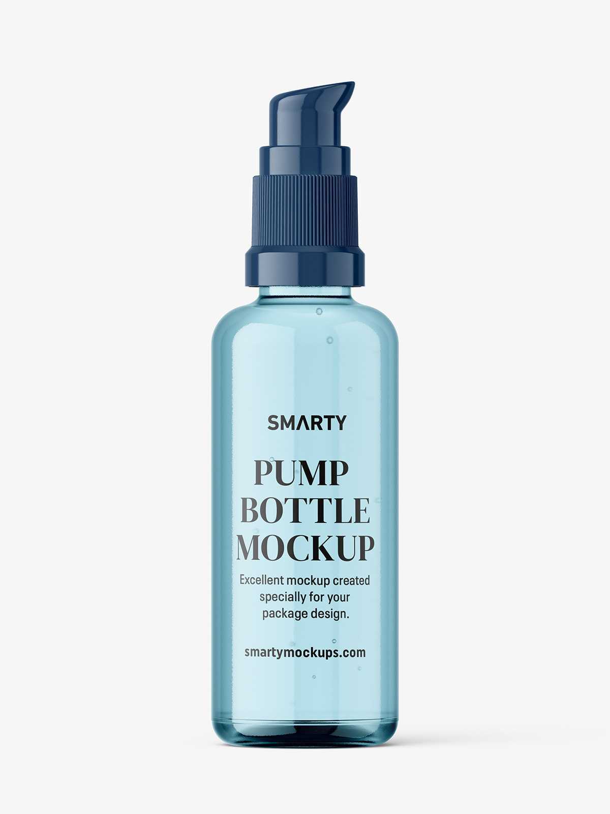 Airless pump bottle mockup / clear