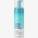 Airless pump bottle mockup / glossy
