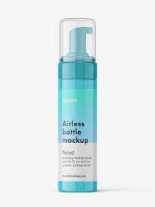 Airless pump bottle mockup / glossy