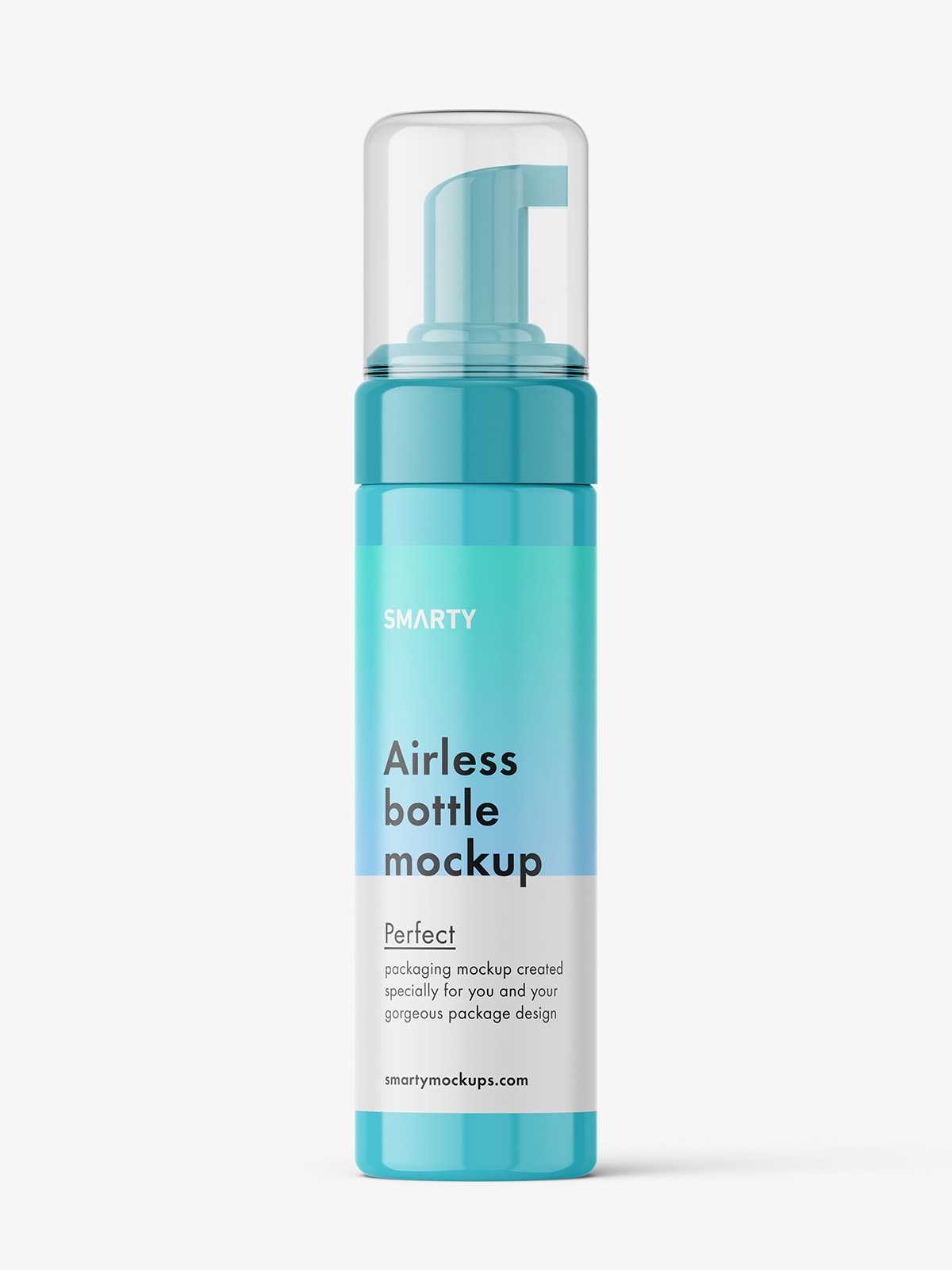 Airless pump bottle mockup / glossy