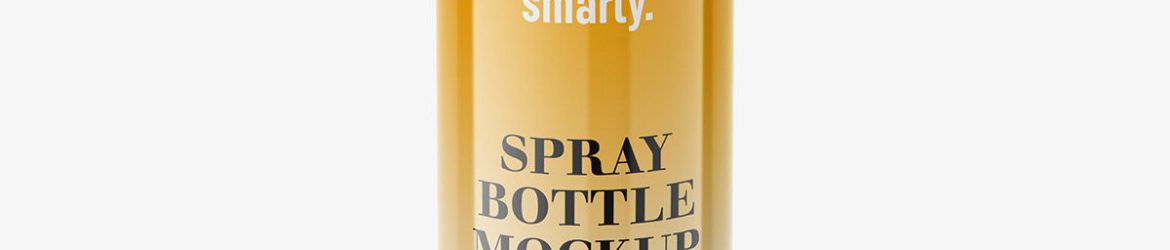 Airless spray bottle mockup