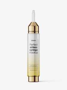 Airless syringe mockup
