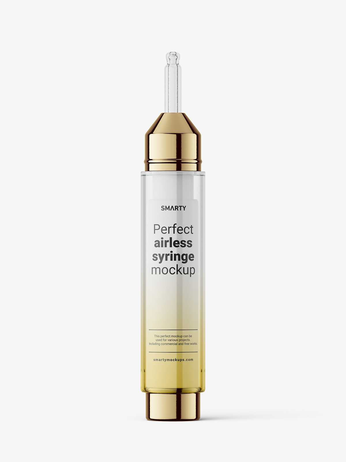Airless syringe mockup