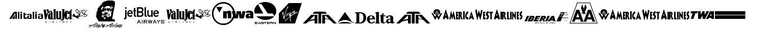 Airline Logos Past Font