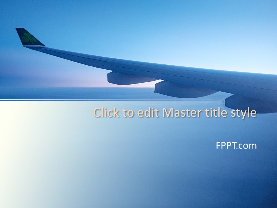 Airplane Wing PowerPoint Template