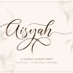 Aisyah Script Font - Fonte Grátis Aisyah Script Font