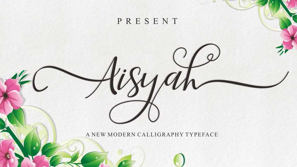 Aisyah Script Font › Fontesk