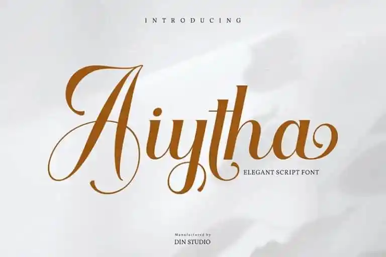 Aiytha Calligraphy Font