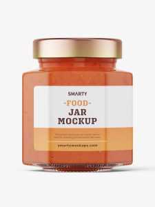 Ajvar sauce jar mockup