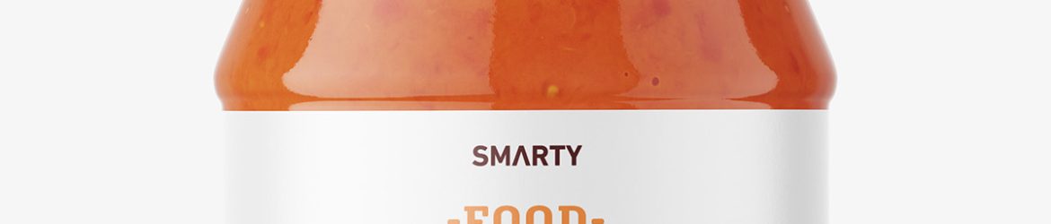 Ajvar sauce jar mockup
