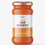 Ajvar sauce jar mockup