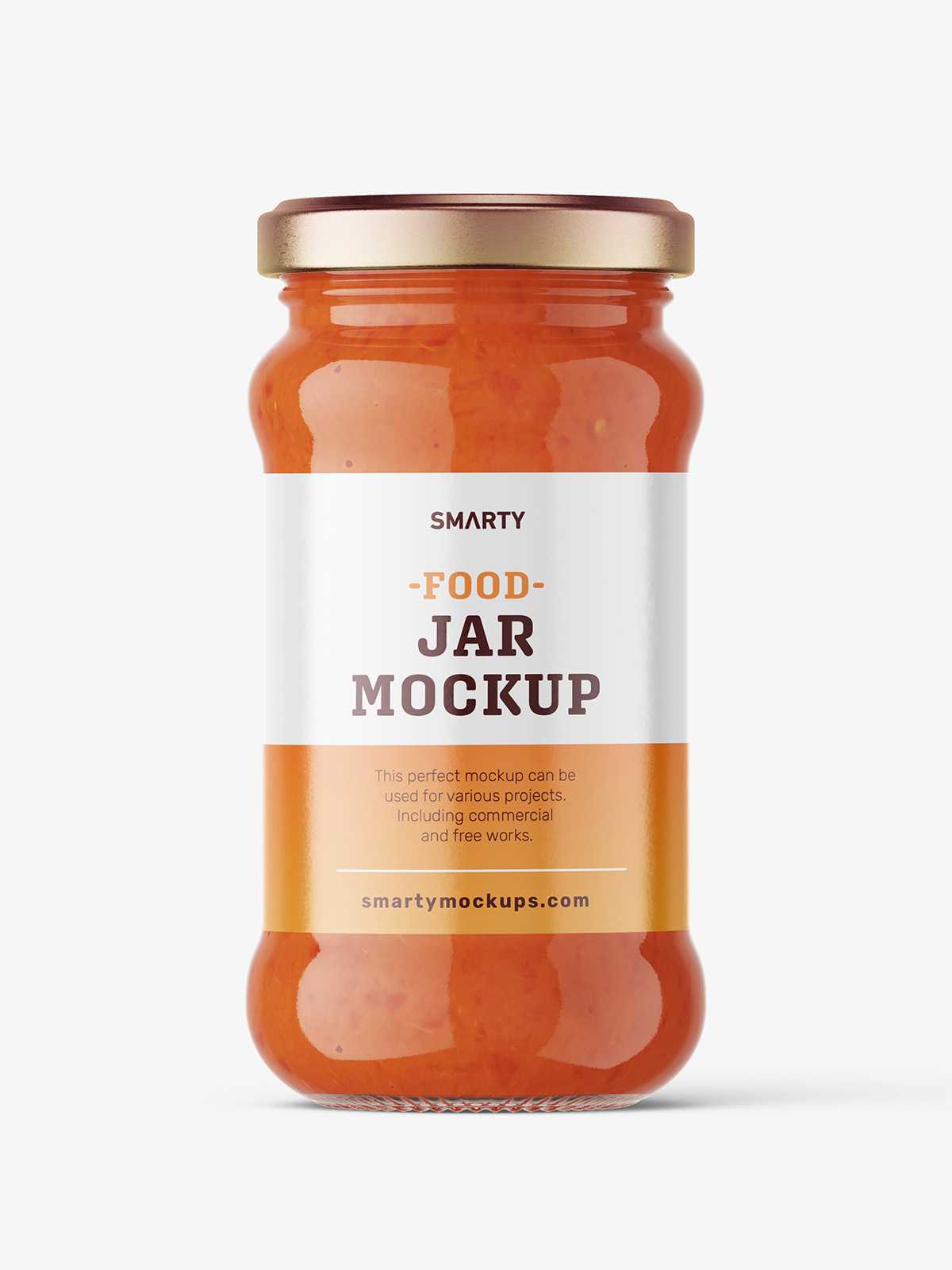 Ajvar sauce jar mockup