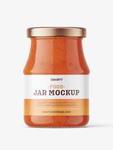 Ajvar sauce jar mockup