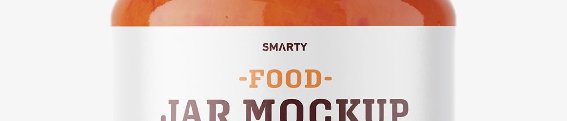 Ajvar sauce jar mockup