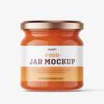 Ajvar sauce jar mockup