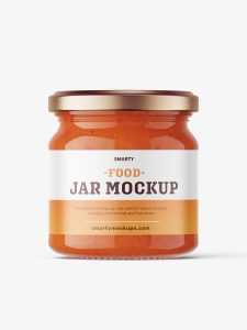 Ajvar sauce jar mockup