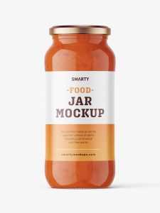 Ajvar sauce jar mockup