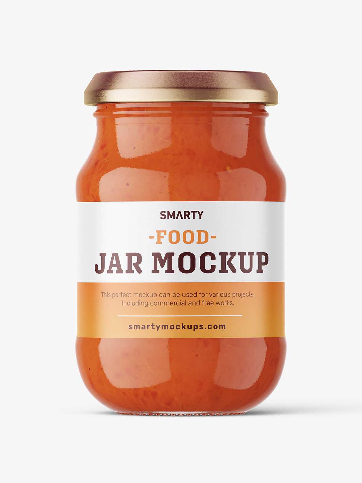 Ajvar sauce jar mockup